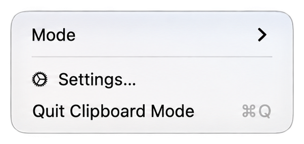 Clipclean right-click menu